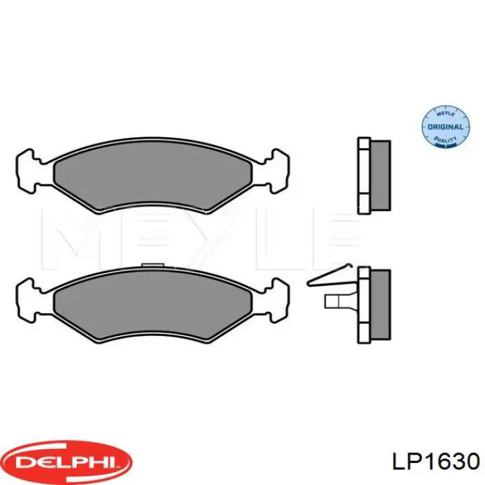 LP1630 Delphi колодки тормозные передние дисковые