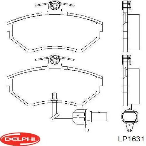 Передние тормозные колодки LP1631 Delphi