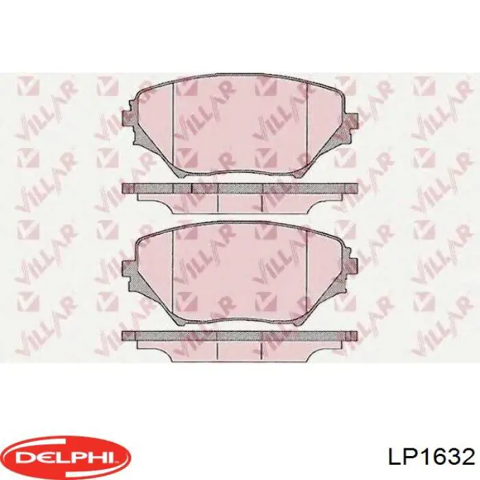 Передние тормозные колодки LP1632 Delphi