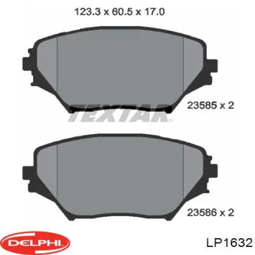 Колодки Delphi LP1632 цена, от 24.81 USD
