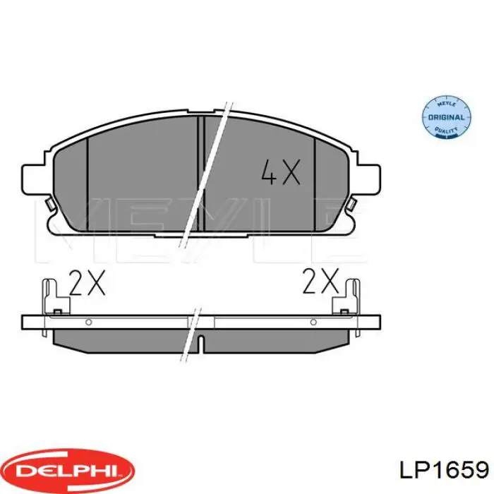 Колодки гальмівні передні, дискові LP1659 Delphi