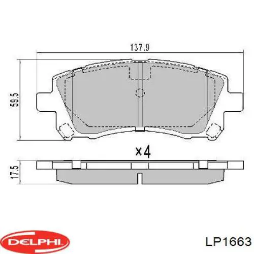 Compre LP1663 Delphi Sapatas do freio dianteiras de disco