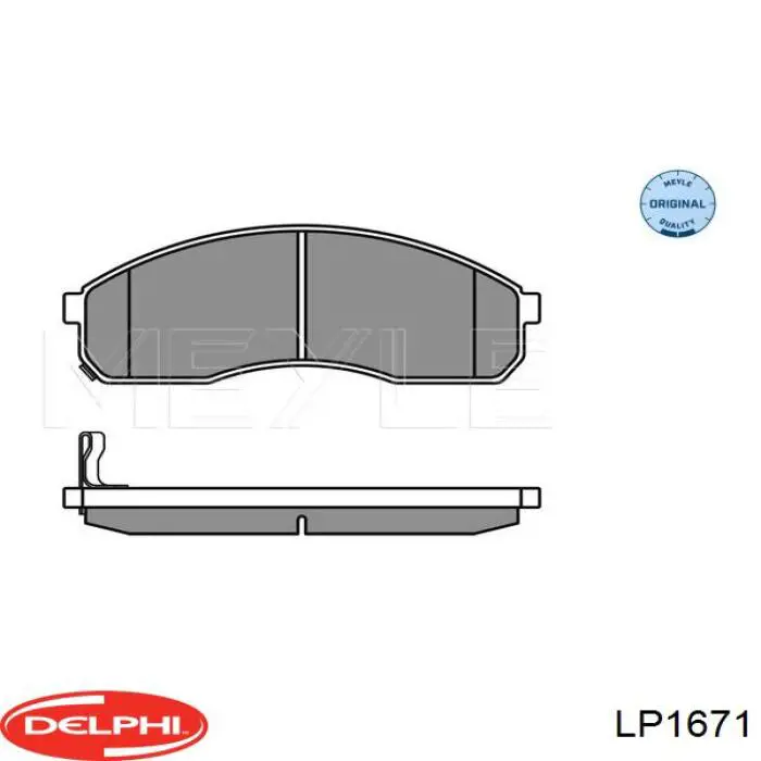 Передние тормозные колодки LP1671 Delphi