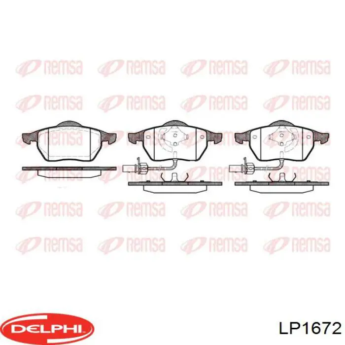 LP1672 Delphi колодки тормозные передние дисковые
