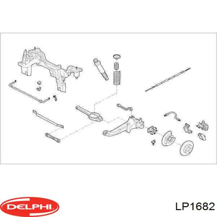 Задние тормозные колодки LP1682 Delphi