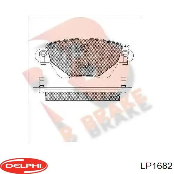 Задние дисковые колодки Delphi LP1682