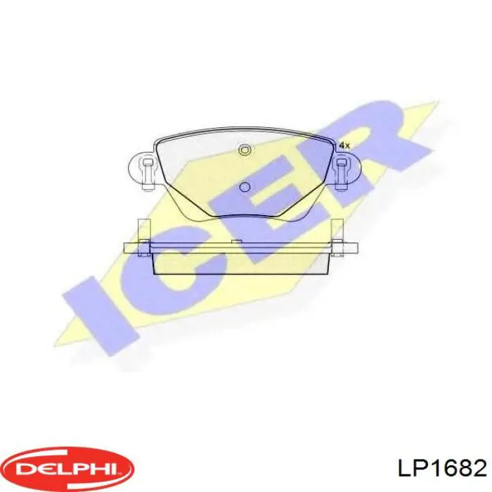 LP1682 Delphi Колодки тормозные дисковые комплект