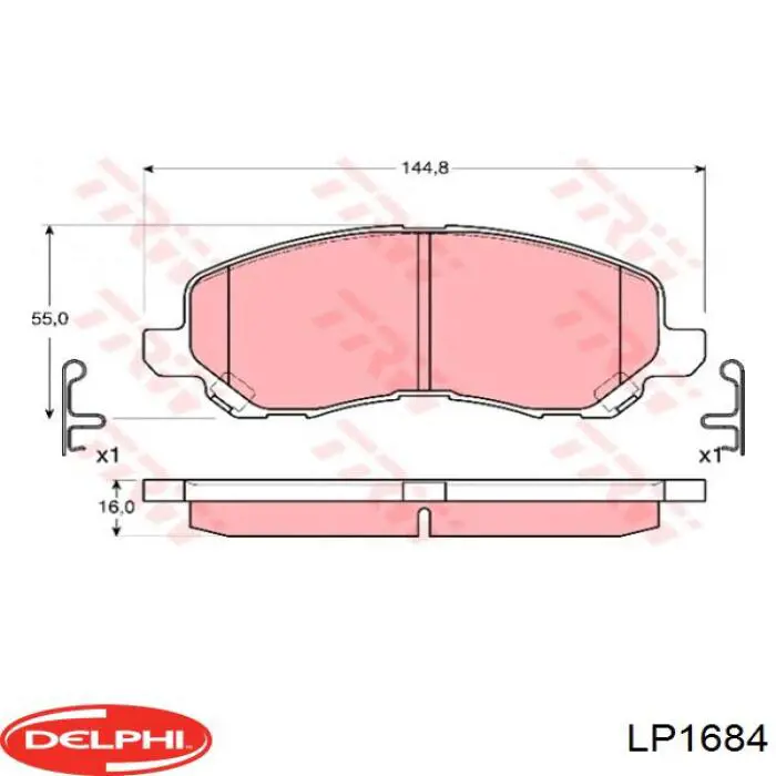 Колодки Delphi LP1684 цена, от 26.02 USD
