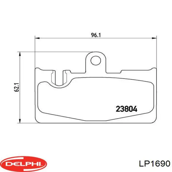 LP1690 Delphi Колодки тормозные дисковые комплект