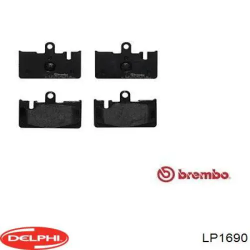 Колодки дисковые  Delphi LP1690 цена, от 22.90 USD
