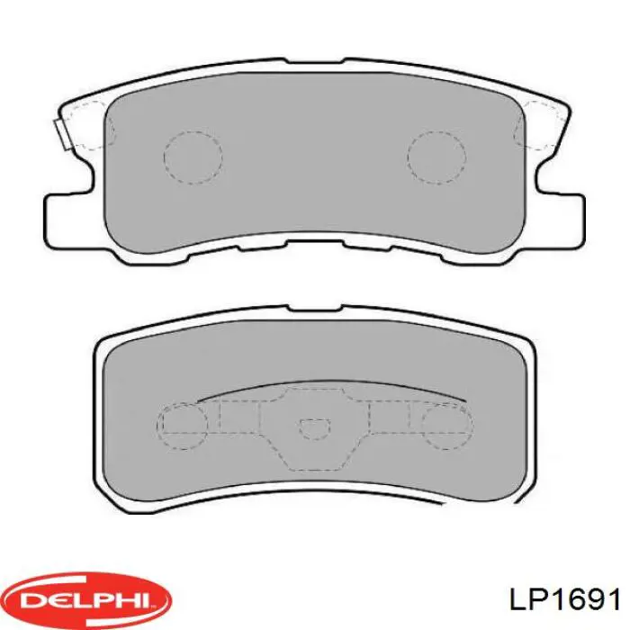 Pastillas de freno traseras LP1691 Delphi