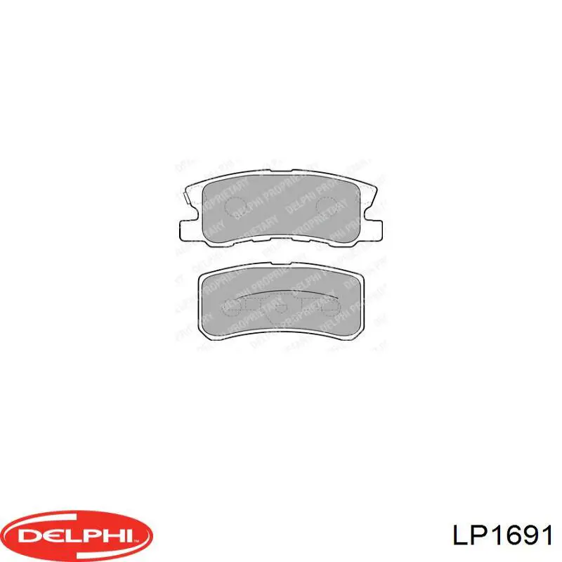 LP1691 Delphi колодки тормозные задние дисковые
