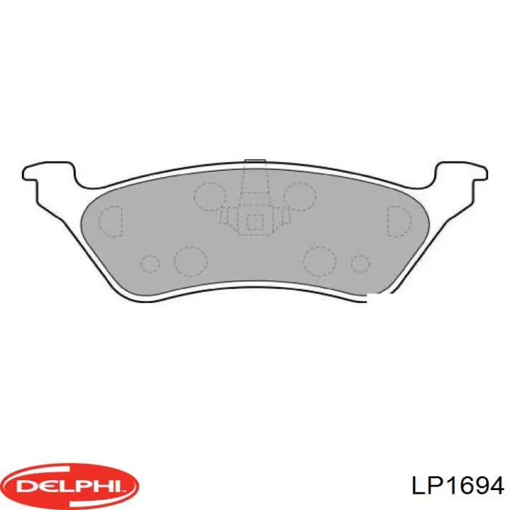 LP1694 Delphi колодки тормозные задние дисковые