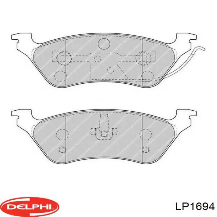 Колодки дисковые  Delphi LP1694 цена, от 29.76 USD