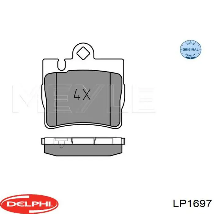 LP1697 Delphi Колодки тормозные дисковые комплект