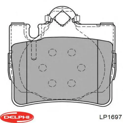 Купить LP1697 Delphi Колодки тормозные задние, дисковые