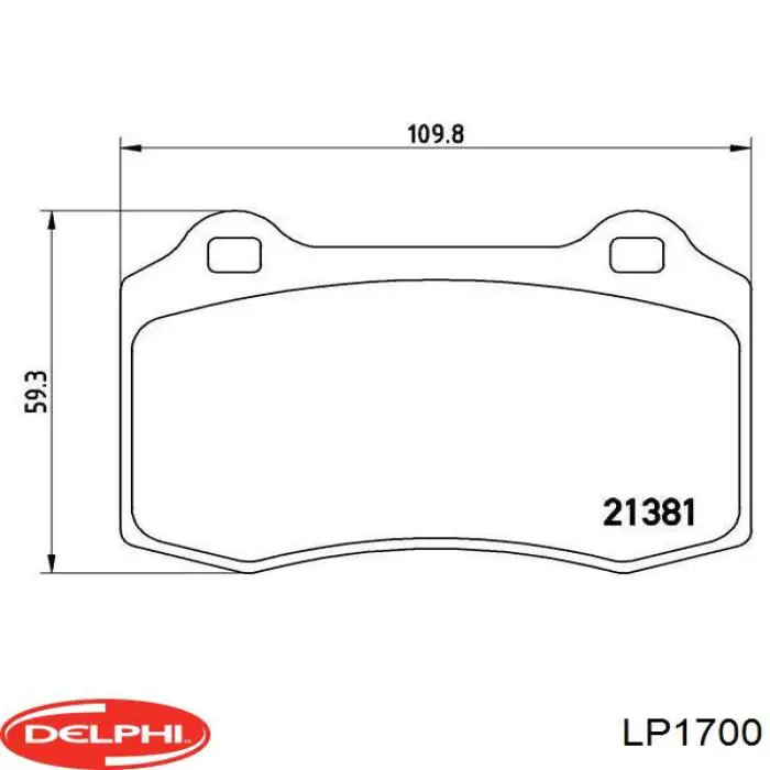 Колодки дисковые  Delphi LP1700 цена, от 27.60 USD