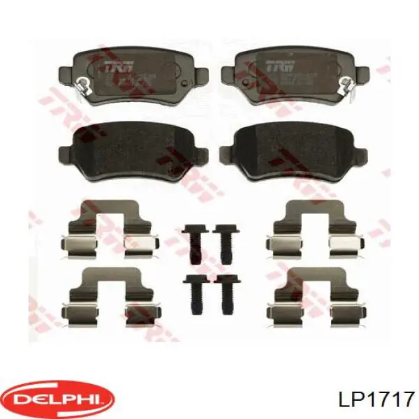 Задние тормозные колодки LP1717 Delphi