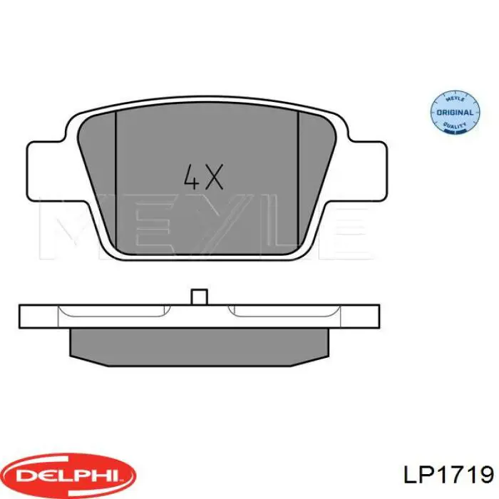 Колодки гальмові задні, дискові LP1719 Delphi