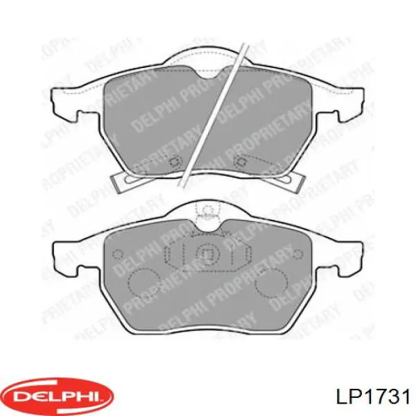 LP1731 Delphi колодки тормозные передние дисковые
