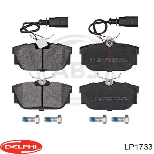 Задние тормозные колодки LP1733 Delphi