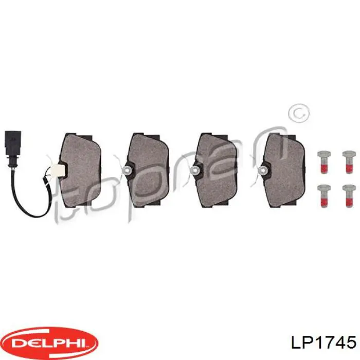 LP1745 Delphi Колодки тормозные дисковые комплект
