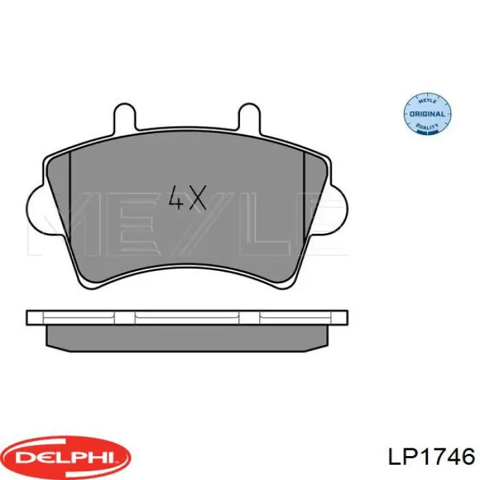 Передние тормозные колодки LP1746 Delphi