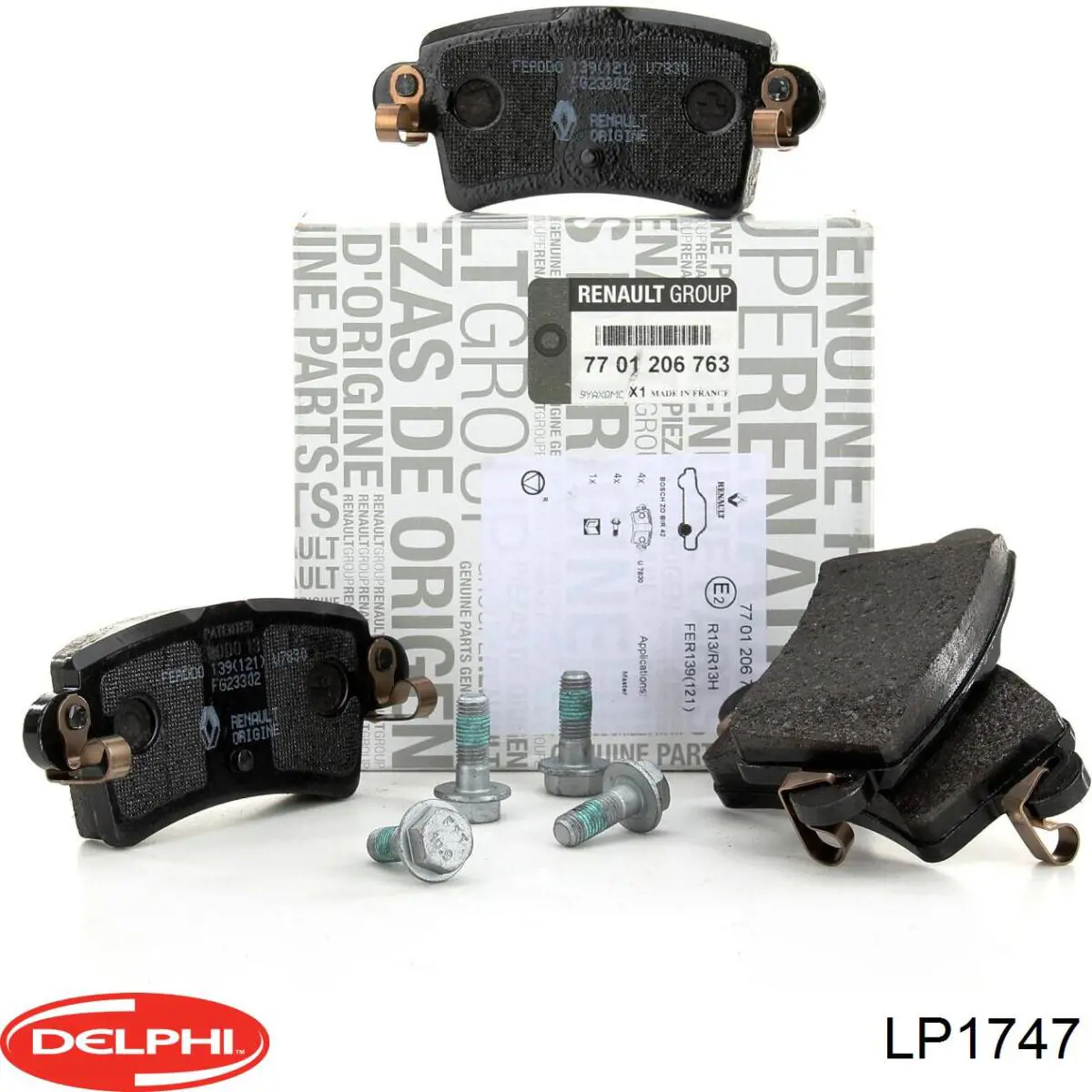 Купить LP1747 Delphi Колодки тормозные задние, дисковые