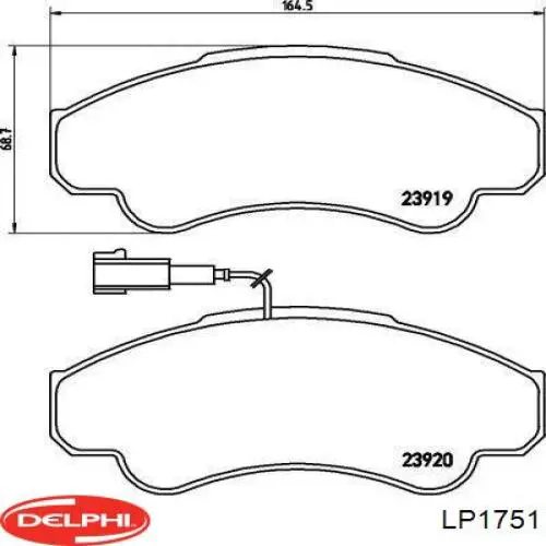 Колодки Delphi LP1751 цена, от 21.66 USD