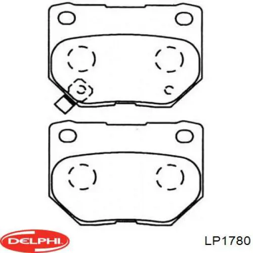 Купить LP1780 Delphi Колодки тормозные задние, дисковые