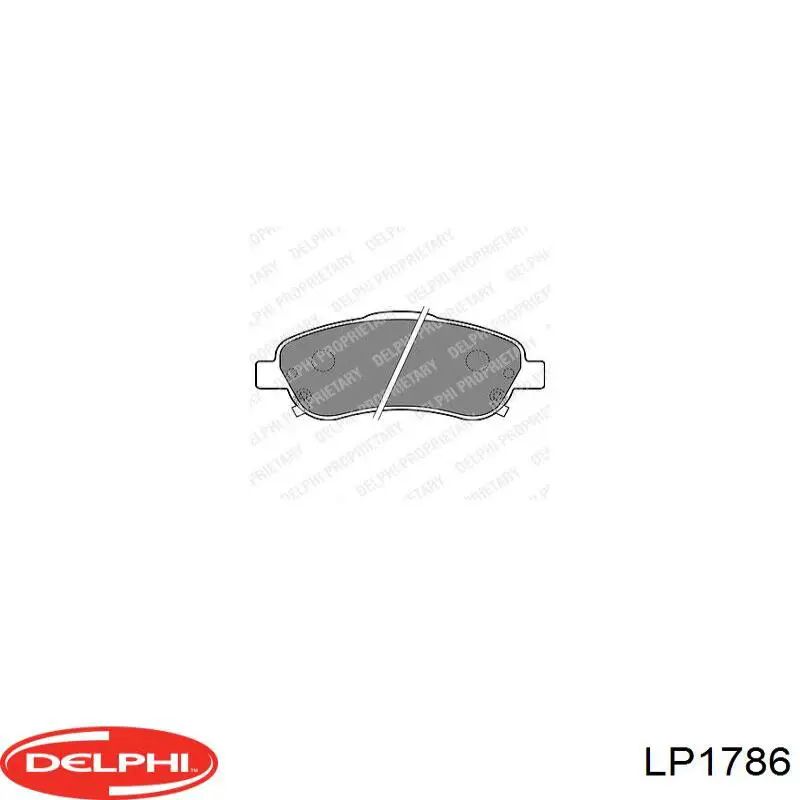 Передние тормозные колодки LP1786 Delphi