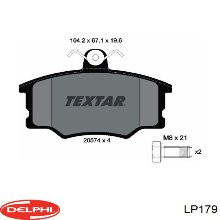 LP179 Delphi колодки тормозные передние дисковые