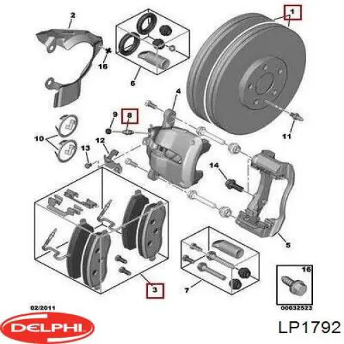 Тормозные колодки Delphi LP1792