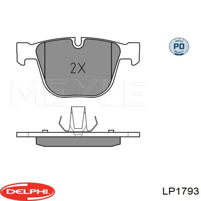 Колодки тормозные задние дисковые Delphi LP1793