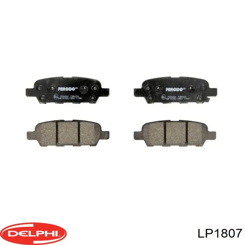 LP1807 Delphi Колодки тормозные дисковые комплект