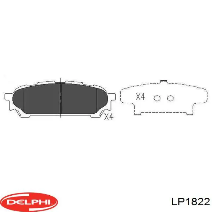 Купить LP1822 Delphi Колодки тормозные задние, дисковые
