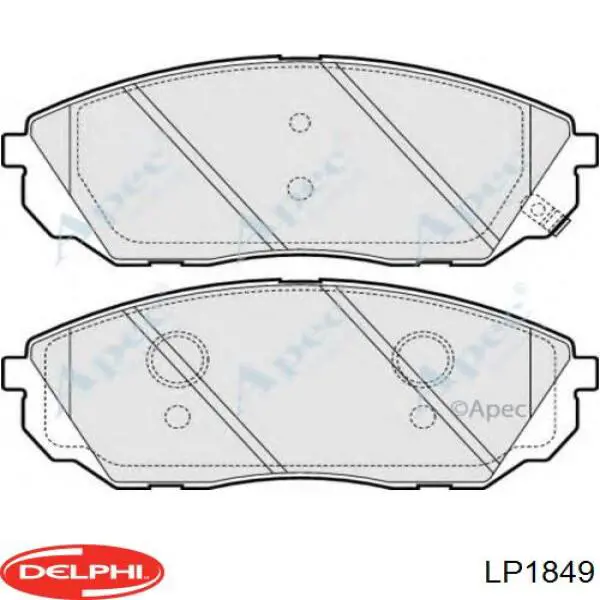 Колодки гальмівні передні, дискові LP1849 Delphi