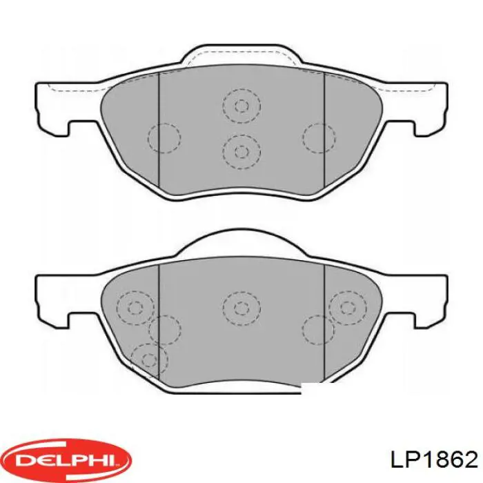 Pastillas de freno delanteras LP1862 Delphi
