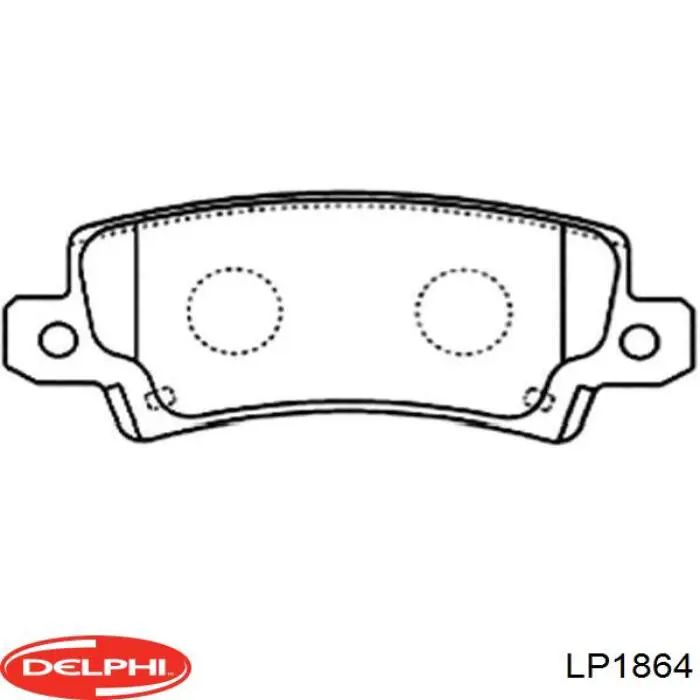 Купить LP1864 Delphi Колодки тормозные задние, дисковые