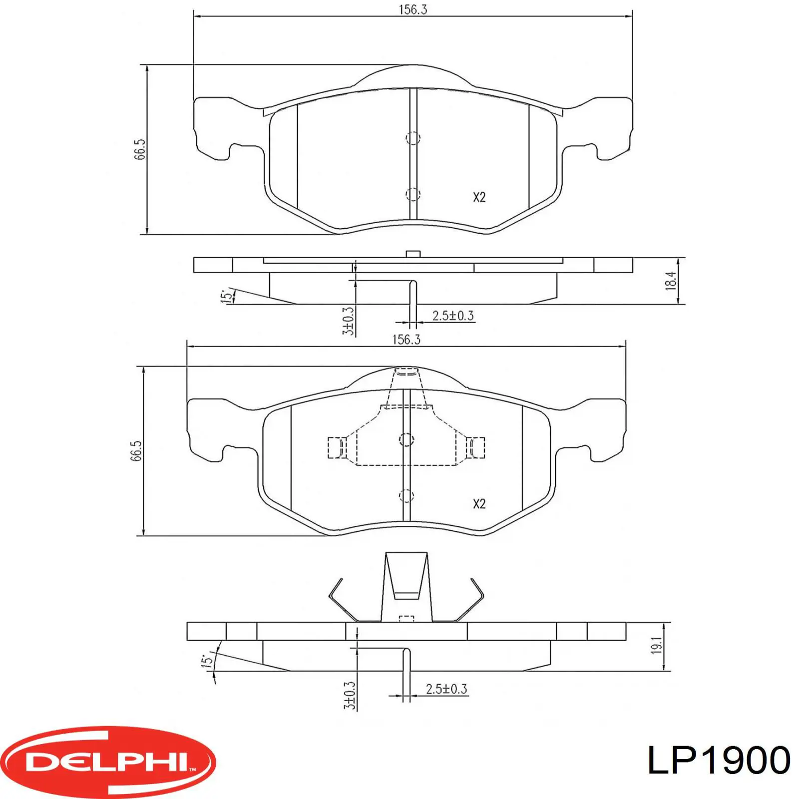 Колодки Delphi LP1900 цена, от 29.70 USD