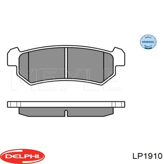 LP1910 Delphi колодки тормозные задние дисковые