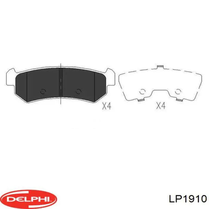 Колодки дисковые  Delphi LP1910 цена, от 14.71 USD