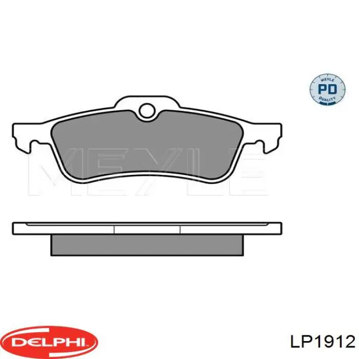 Задние тормозные колодки LP1912 Delphi