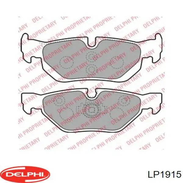 LP1915 Delphi колодки тормозные задние дисковые