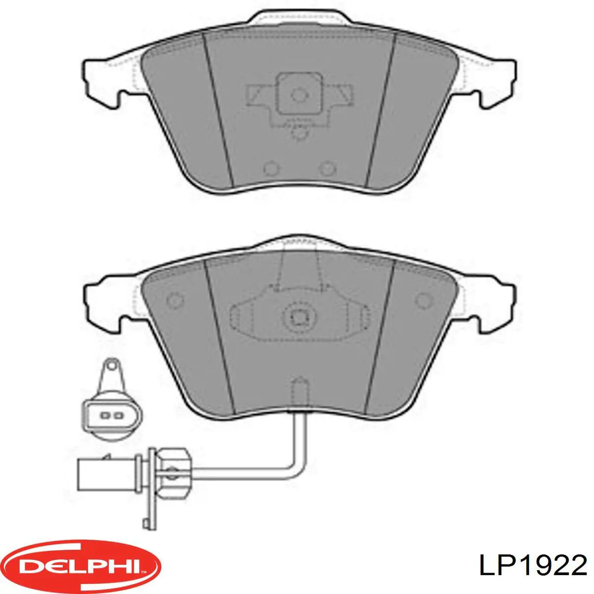 LP1922 Delphi колодки тормозные передние дисковые