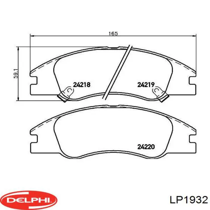 Колодки Delphi LP1932 цена, от 27.66 USD