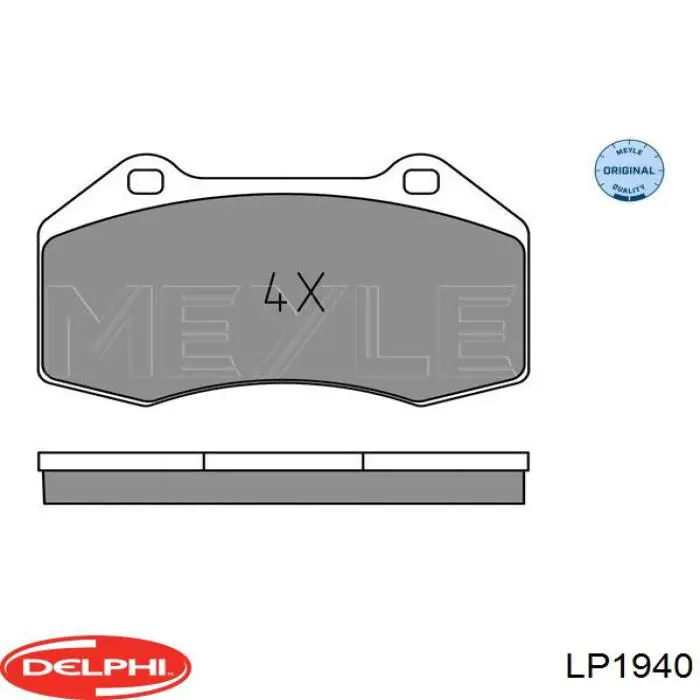 Передние тормозные колодки LP1940 Delphi