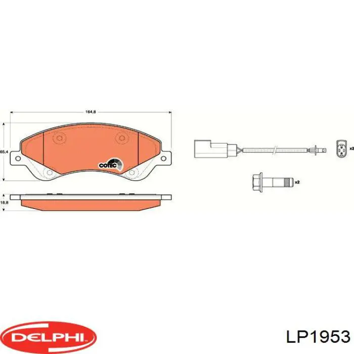 LP1953 Delphi Колодки передние