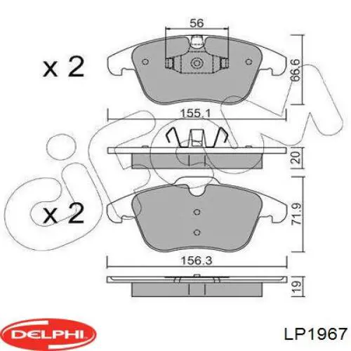Колодки Delphi LP1967 цена, от 39.53 USD
