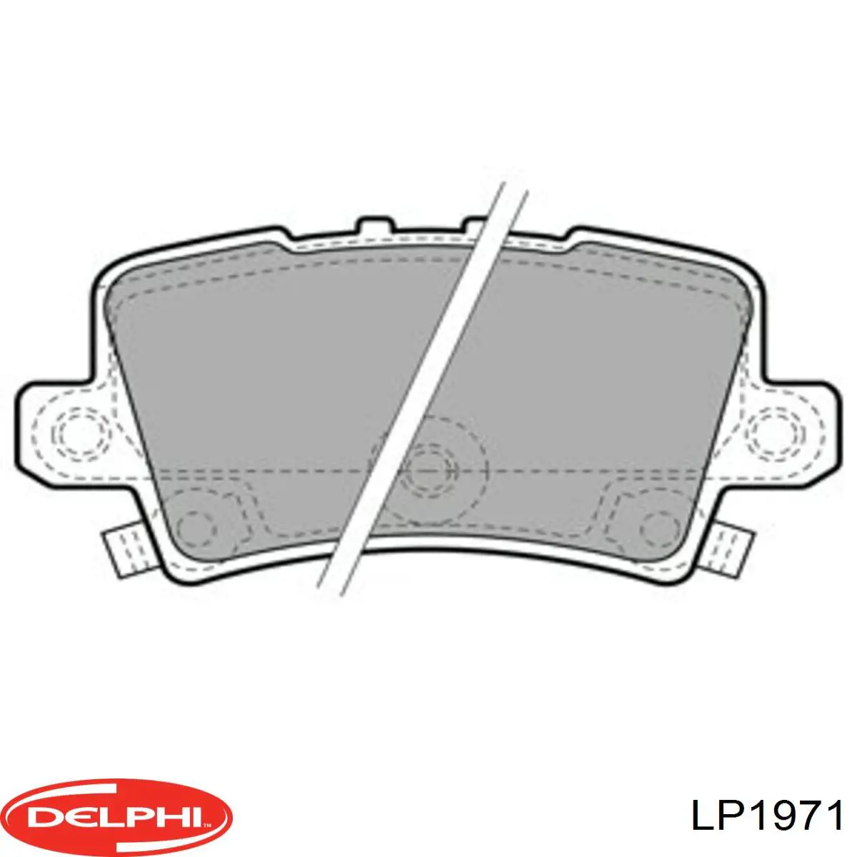 Задние тормозные колодки LP1971 Delphi